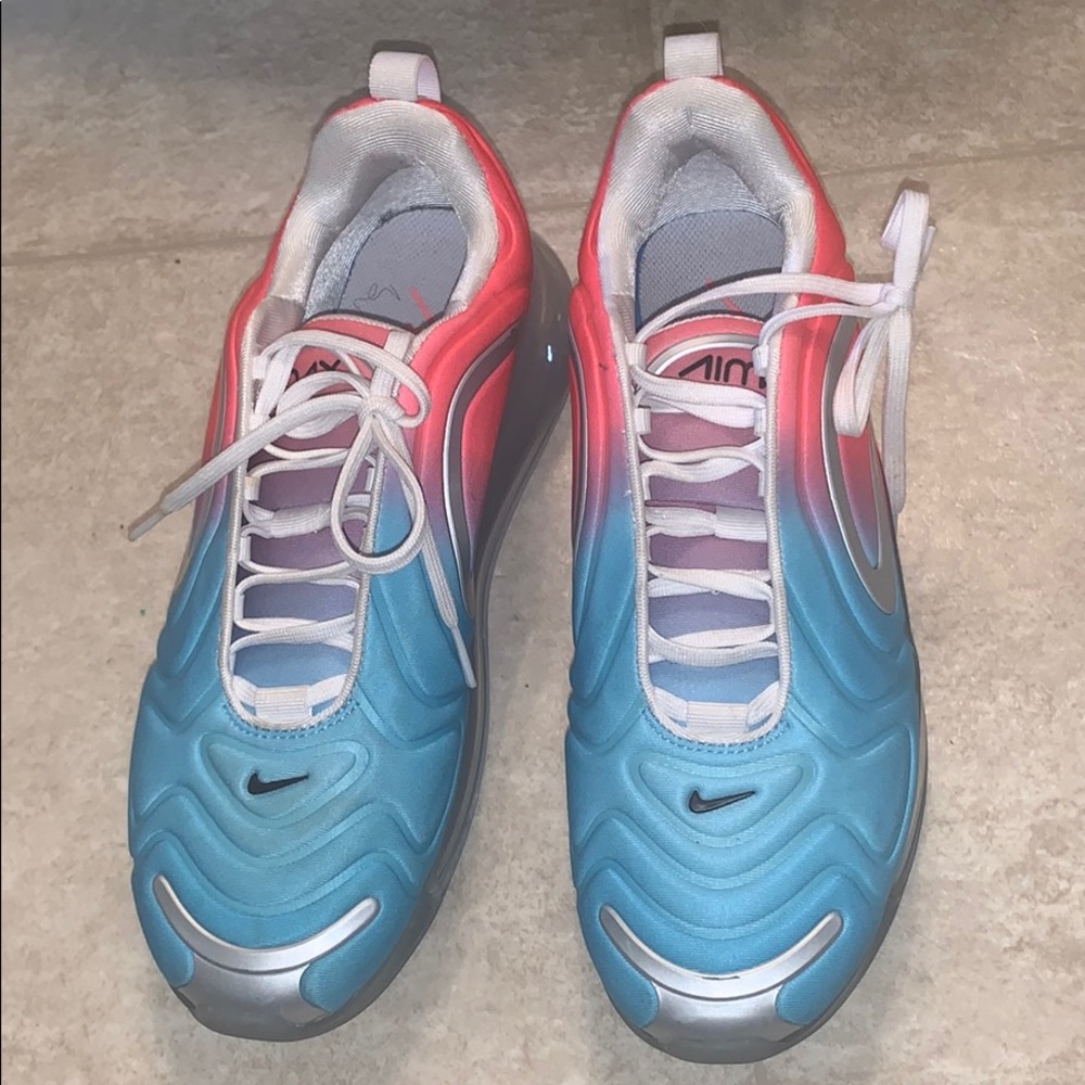 Bright pink and blue Air Max